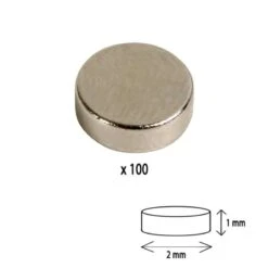 Aimants 2mm X 1mm Néodyme X100