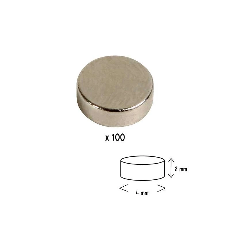 Aimants 4mm X 2mm Néodyme X100 3 Aimants 4mm X 2mm Néodyme X100