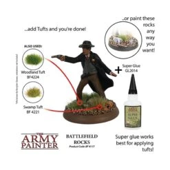 The Army Painter Basing : Battlefield Rocks -Pièces De Modèle Boutique basing battlefield rocks 4