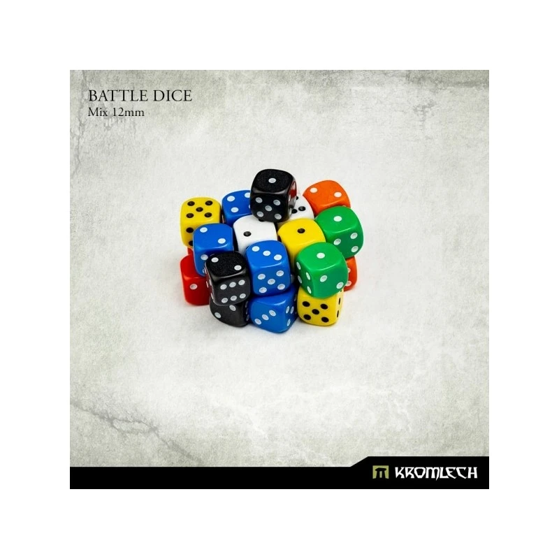 Battle Dice 12mm X25 - Multicouleur 3 Battle Dice 12mm X25 - Multicouleur