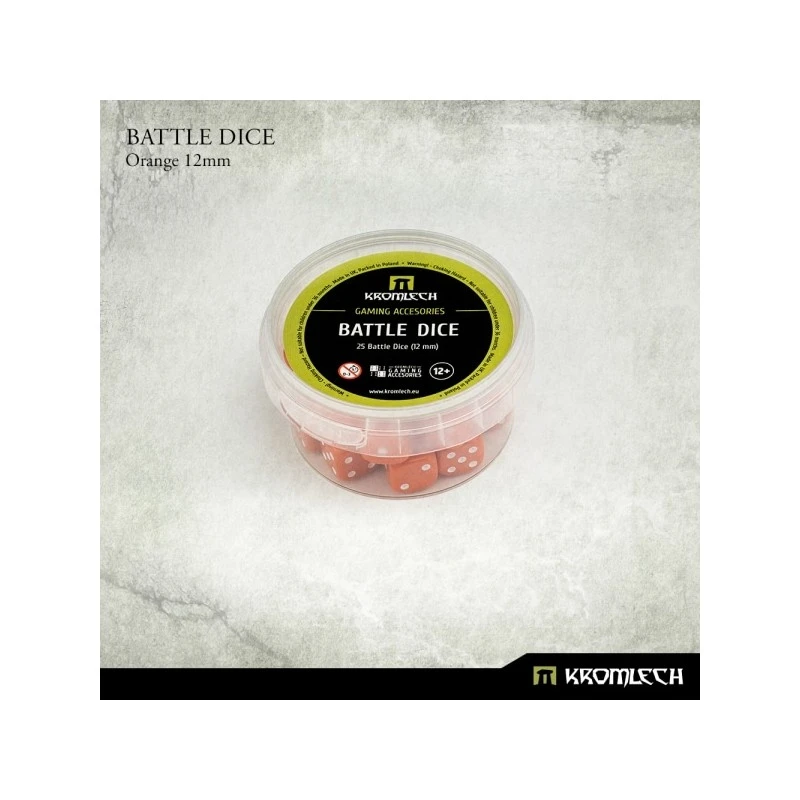 Battle Dice 12mm X25 - Orange 4 Battle Dice 12mm X25 - Orange – Image 2