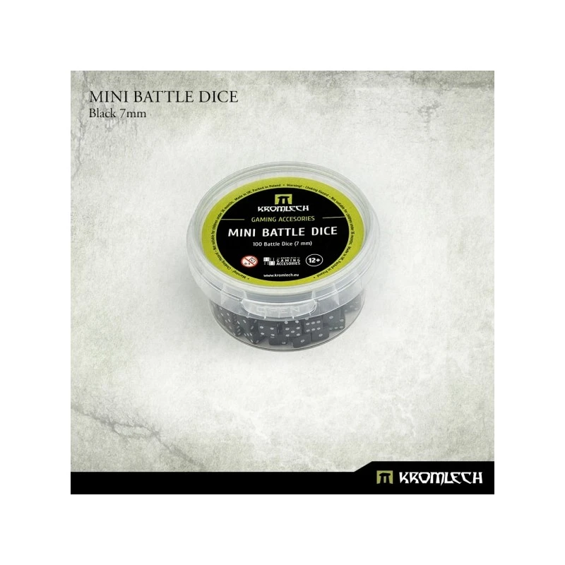 Mini Battle Dice 7mm X100 - Noir 4 Mini Battle Dice 7mm X100 - Noir – Image 2