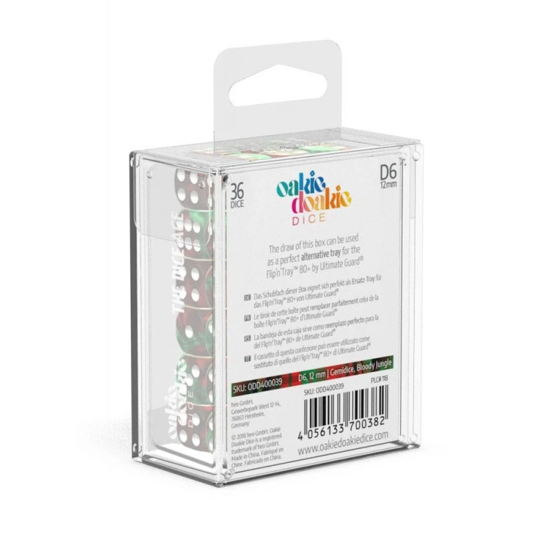 Oakie Doakie Dice - Dés D6 12 Mm Gemidice - Bloody Jungle (36) 6 Oakie Doakie Dice - Dés D6 12 Mm Gemidice - Bloody Jungle (36) – Image 4