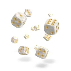 Oakie Doakie Dice - Dés D6 12 Mm Marble - Blanc (36)
