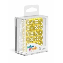 Oakie Doakie Dice - Dés D6 12 Mm Marble - Jaune (36) -Pièces De Modèle Boutique oakie doakie dice des d6 12 mm marble jaune 36 2