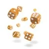 Oakie Doakie Dice - Dés D6 12 Mm Marble - Orange (36)