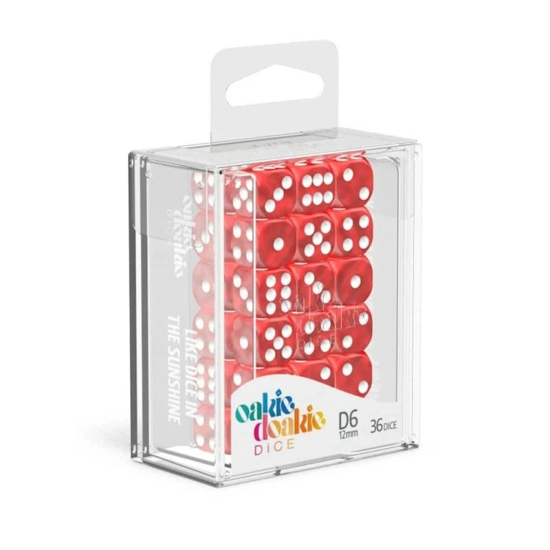 Oakie Doakie Dice - Dés D6 12 Mm Marble - Rouge (36) 5 Oakie Doakie Dice - Dés D6 12 Mm Marble - Rouge (36) – Image 3