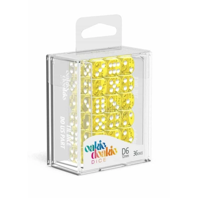 Oakie Doakie Dice - Dés D6 12 Mm Translucent - Jaune (36) 5 Oakie Doakie Dice - Dés D6 12 Mm Translucent - Jaune (36) – Image 3