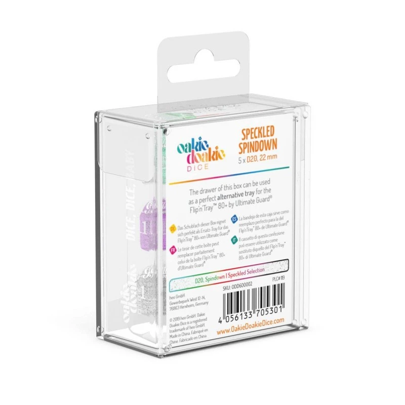 Oakie Doakie Dice - Set De Dés Spindown D20 - Speckled (5) 5 Oakie Doakie Dice - Set De Dés Spindown D20 - Speckled (5) – Image 3