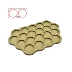 Plateau De Mouvement - 20 Socles De 25mm - Espacement 2.5mm