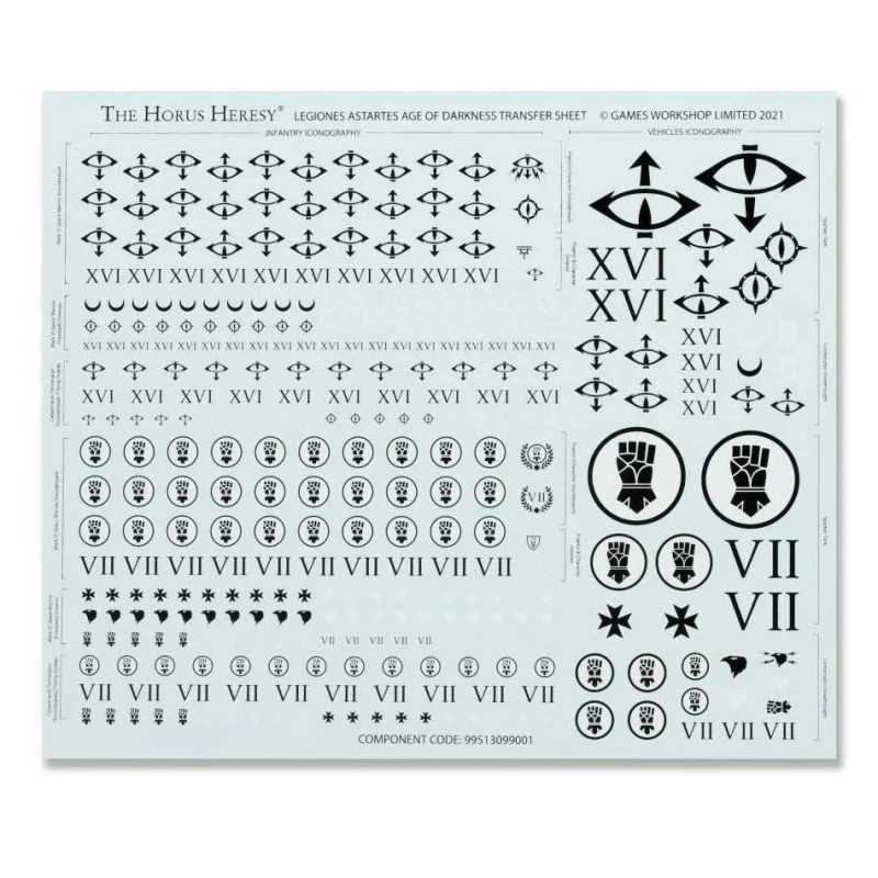 Games Workshop The Horus Heresy Décalques - L’Âge Des Ténèbres 3 Games Workshop The Horus Heresy Décalques - L’Âge Des Ténèbres