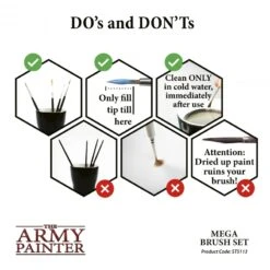 The Army Painter Wargames Mega Brush Set -Pièces De Modèle Boutique wargames mega brush set 3