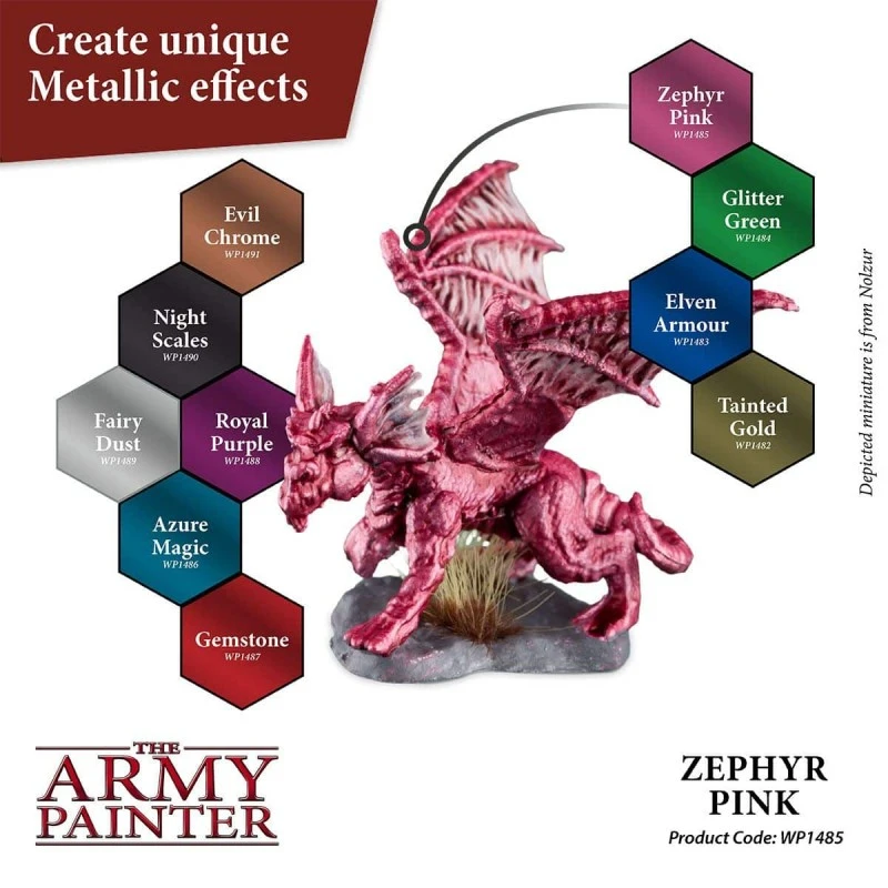 The Army Painter Warpaints Metallics : Zephyr Pink 4 The Army Painter Warpaints Metallics : Zephyr Pink – Image 2